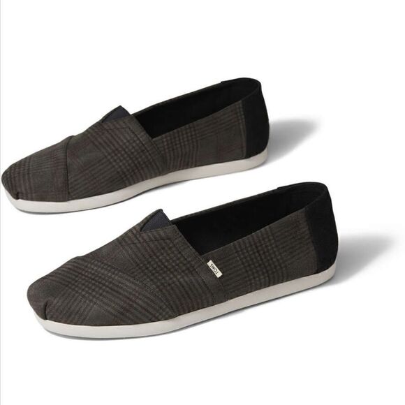 Bnwt!!!Toms shoes dusty olive brushed glen plaid - Picture 1 of 11
